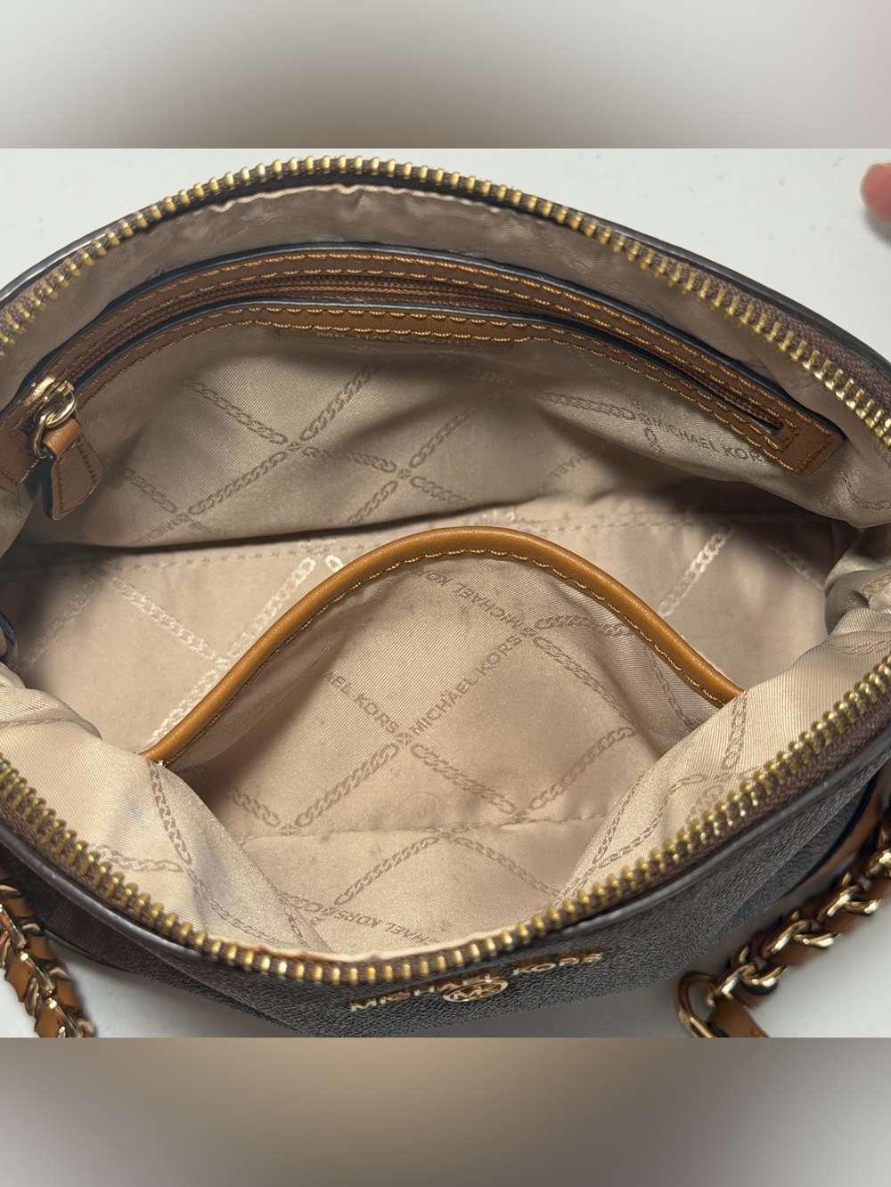 Michael Kors Logo Dome Crossbody - Picture 10 of 12